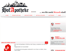 Tablet Screenshot of hofapotheke-woerth.de